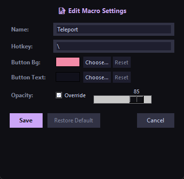 Customize Individual Button